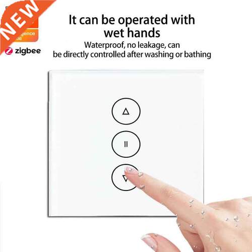 Tuya Zigbee Smart Touch Curtain Switch Panel Voice Remote