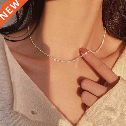 2022 Popular Slver Colour Sparklng Clavcle Chan Choker N