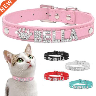 Personalized Cat Collar Rhinestone Puppy Small Dogs Collars
