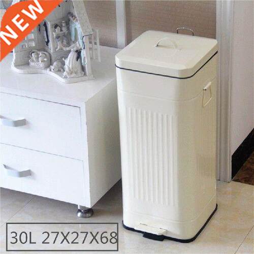 Waste Bin Aesthetic Metal Bedroom Touchless Girl Lid