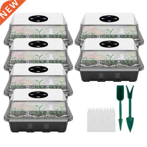 6 Pcs Greenhouse Propagation Box 12 Cells Plants Tray Indoor
