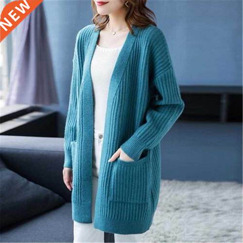 Elegant Spring Female Cardigans Long Sleeve Casual Knitted