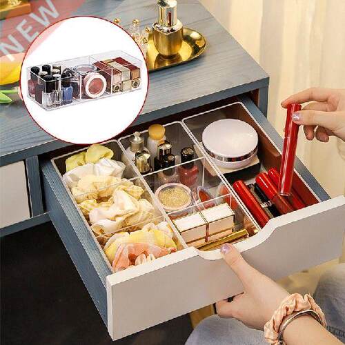 Clear Acrylic Makeup Layered Storage Box Dressing Table