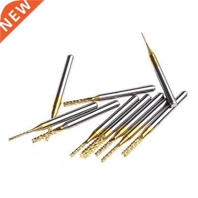 10Pcs 1/8'' 0.8-3.175mm PCB Drill Bit Set Engraving Cutter R