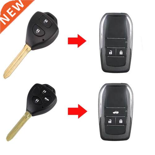 New !2 Buttons/ Buttons Modified Flip Folding Remote Key Ca