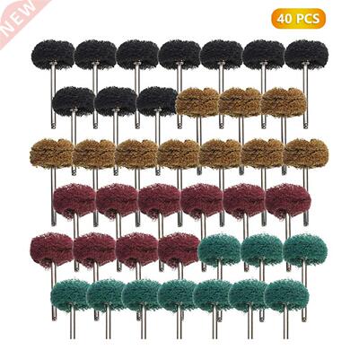 40 Pack1 Inch Abrasive Buffing Polishing Wheel Set with 1/8