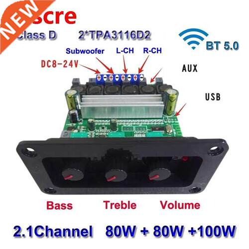 Bluetooth-Compatible 2*80W+100W TPA116D2 Class D Power Subw