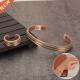 Copper Bracelet Ring Jewelry Energy Magnetic Healing Jew Set