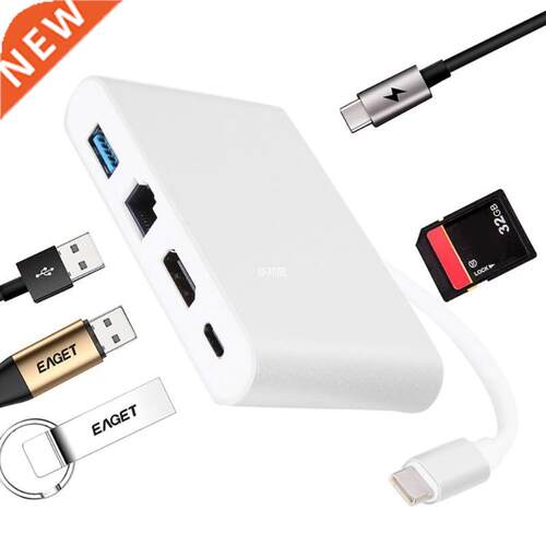 4 in 1 USB TYPE-C HUB USB-C to HDMI Gigabit Lan RJ45 Etherne