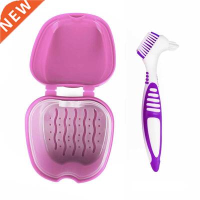 Denture Bath Box Organizer Dental False Teeth Storage Box wi