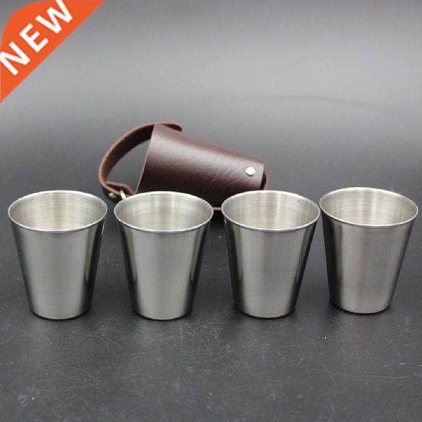 4pcs/set stainless steel drink cup portable 70ml outdoor