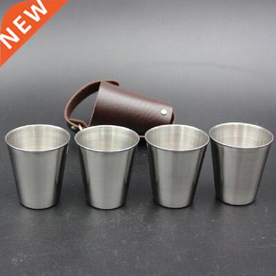 4Pcs/Set Stainless Steel Drink Cup Portable 70ml Outdoor