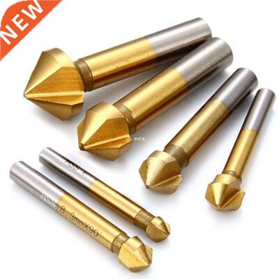 6pcs 6.3mm-20.5mm Gold 90 Degree Wood Steel HSS Countersink
