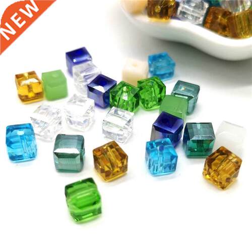 6mm Crystal Glass Beads Accessories For Jewelry Making, Squa