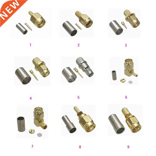 1Pcs SMA Male Plug Crimp RG316 RG174 LMR100 / RG58 RG142 LMR