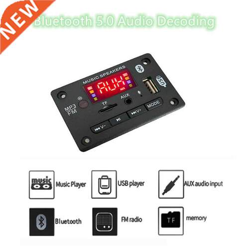 MP3 Player Decoder Hands-free Board 5V 12V Bluetooth 5.0 Car