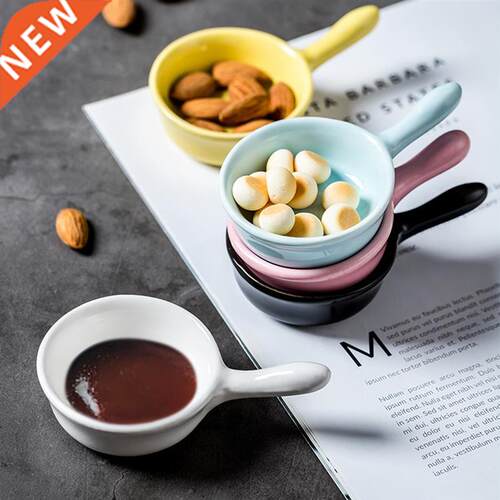 Ceramic Sauce Dish Solid Color Dipping Plate Seasoning Dish