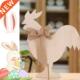 Wood Bunny Egg Wooden Shaped Ornament Chicken Unfinis Easter