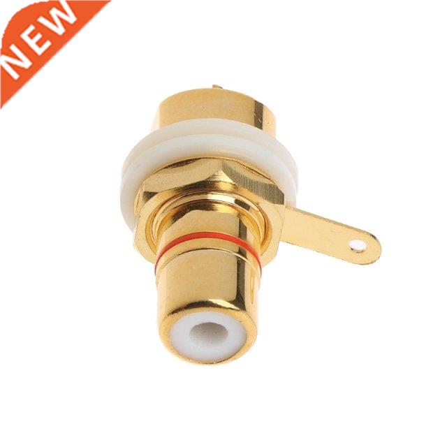 2 Pcs Gold Plated Copper RCA Female Phono Jack Panel Mount C