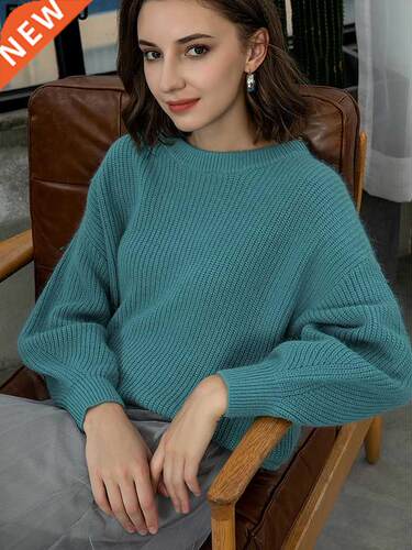 EZSSKJ Soft oversized Cashmere Sweaters Women 2022 puff slee
