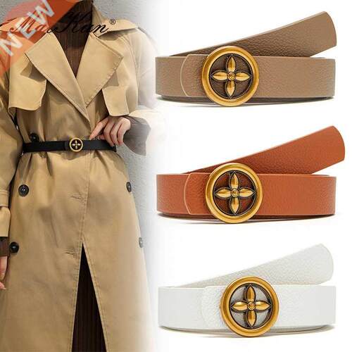 Maikun Plum Blossom Buckle Fashion Lies Belt Round Buckle