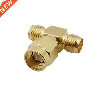 1Pcs SMA Male to Dual SMA Female Tee Coaxial Adapter T Shape