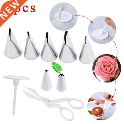 9Pcs/set Flower Scissor+Cke Try +7pcs Tulips Rose Nozzle N