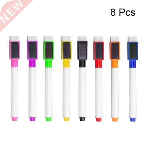 8pc 8Colorful Magnetic Whiteboard Pen White Board Marker Bui