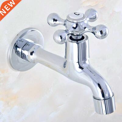 Polished Chrome Outdoor Faucet Garden Water Tap / Mop Pool