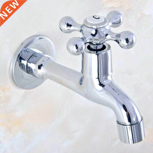 Polished Chrome Outdoor Faucet Garden Water Tap / Mop Pool