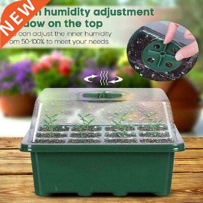 Garden 12 Hole Plant Seed Grows Box Vegetables Nursery Pots