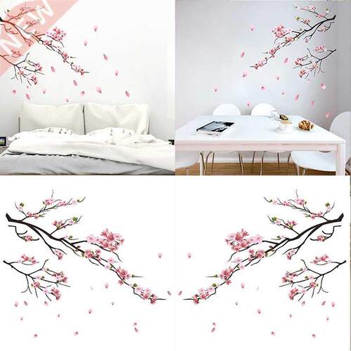 Watercolor Cherry Blossom Children's Wall Stickers Paste