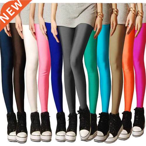 2022 New Spring Autume Solid Candy Neon Leggings for Women H