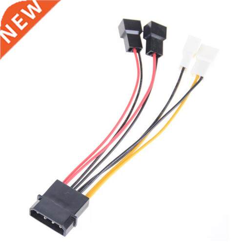 1X New 4-Pin Molex to 3-Pin fan Power Cable Adapter Connecto