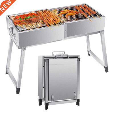 Portable BBQ Grill Brushes Foldable Stainless Steel