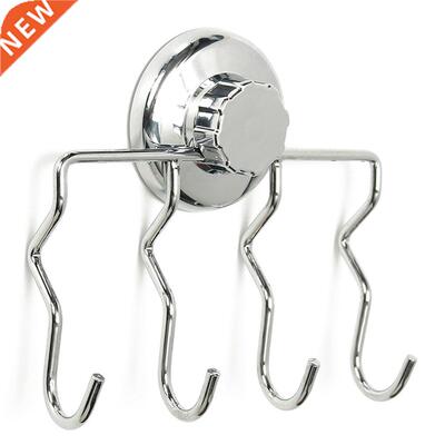 Wall Mounted Coat 4 Row Hooks Stainless Steel Clothes