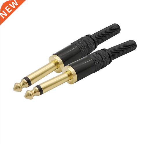 1/2Pcs 6.35mm 1/4 inch Mono Audio Connector 7.4mm Tail Hole