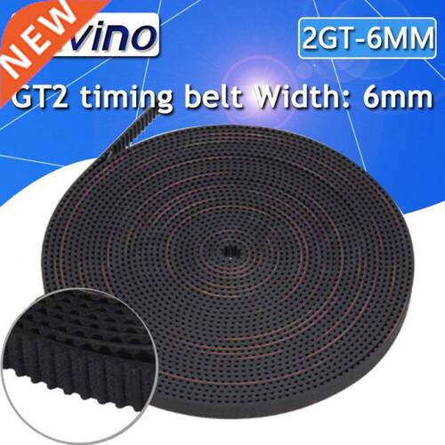 2METER GT2 timing belt 6mm width 2GT Fiber Reinforced Rubber
