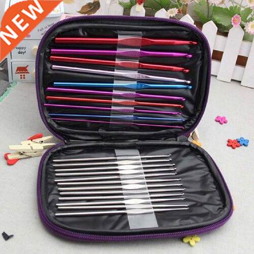 22 Pcs/Set Ergonomic Multi Colour Stainless Steel Crochet