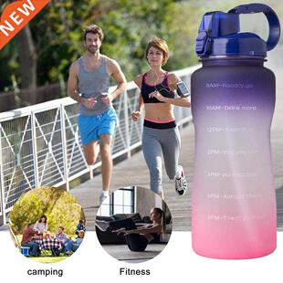 Gallon Water Bottle With Straw 2L Large Capacity Tritan BPA