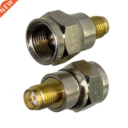 1pcs Connector Adapter F TV Male Plug to RP SMA Female Plug