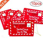 Santa Navidad Claus Envelope Ornaments Chrimas Hanging Red