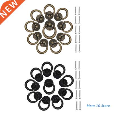 10 Pcs Creative Cabinet Ring Knobs Zinc Alloy Drawer Knobs P