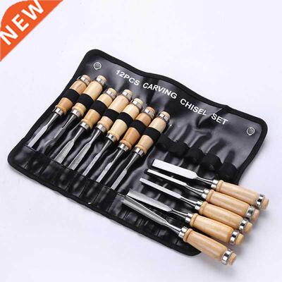 Professional 12Pcs/set Manual Wood Carving Hand Chisel Tool