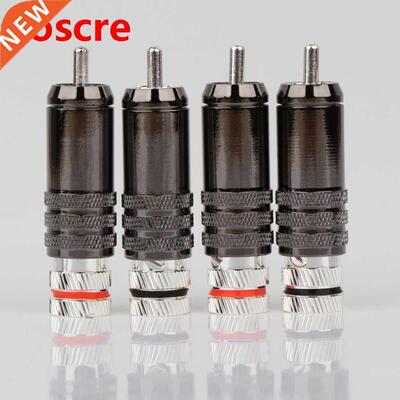 Preffair 4* R1748 Silver plated RCA connector RCA plug RCA
