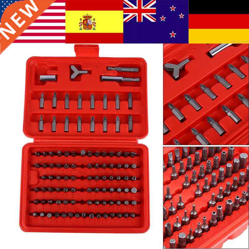 100 Pcs Screwdriver Bit Set Chrome Security Bit Tool Set To