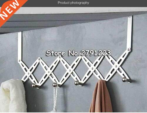 6-Hook Flexible Back Door Hanger Rack Bathroom Kitchen
