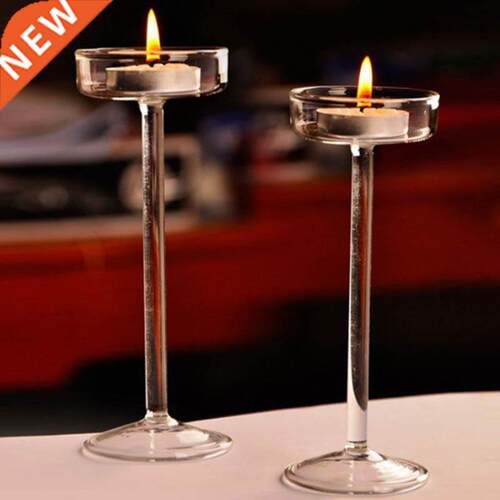 European High Candlestick Glass Candle Holder Romantic