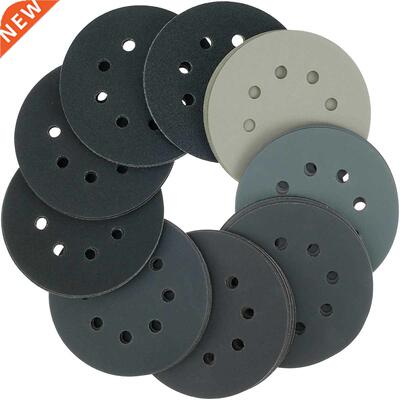 54pcs 125mm Sandpaper Round Shape Sanding Discs Hook Loop Sa