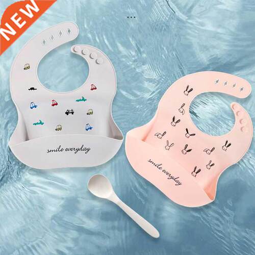 Waterproof Baby Bibs Soft Silicone Baby Feeding Bib Baby Stu